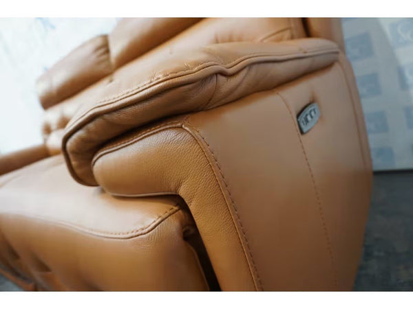Furniture Village Brescia brown leather power recliner 3 + 2x armchairs sofa set6