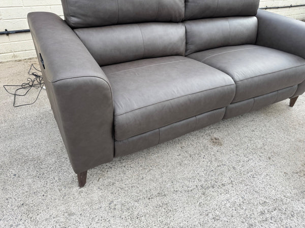 La-Z-Boy Dark Grey Leather 3 Seater Power Recliner Sofa16