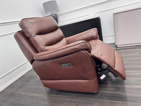 LAZY BOY Anderson Power Recliner Armchair In Brown Leather13