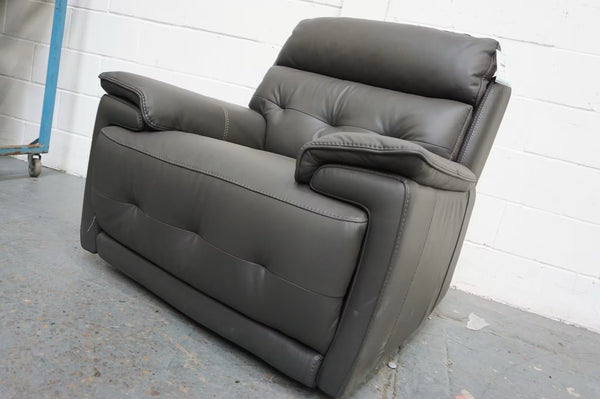 Furniture Village Brescia dark grey leather electric reclining armchair2
