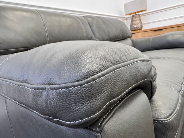 Furniture Village Cozee 2.5 Seater Sofa in Grey Pure Leather5