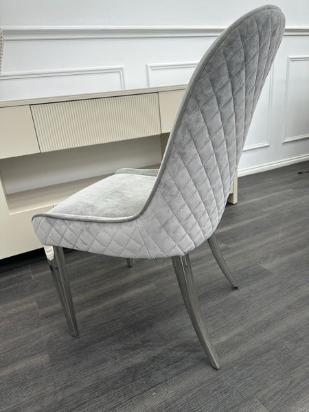 Furniture Village Gabana Chrome Feet Dining Chair (Pre-sale, Read Desc)1