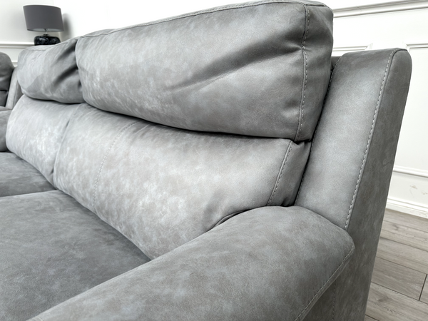 Furniture Village Contempo Grey 3 Seater Sofa Power Recliner Armchair RRP £3,7853