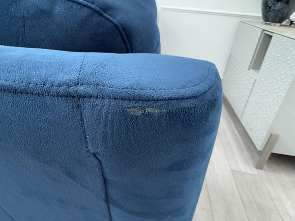 G Plan Harper Plush Indigo Premium Velvet Static 3 Seater + Armchair RRP £3,95221