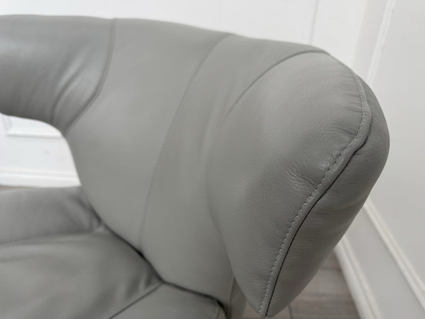 Fabbrica Accent Chair Grey Genuine Leather3