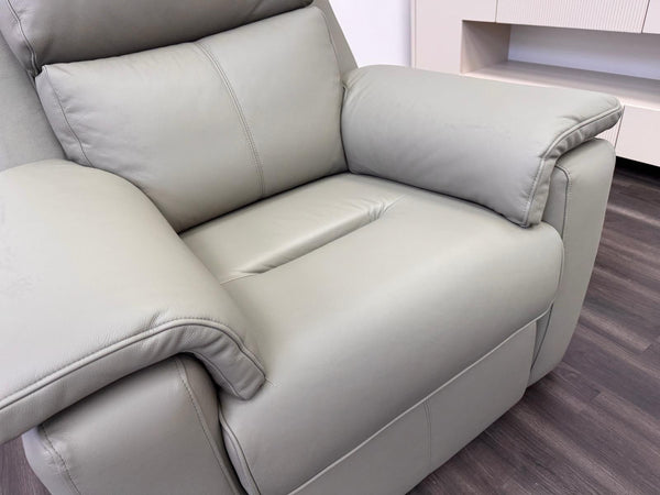 G Plan Thornbury Olive Leather Power Recliner Armchair8