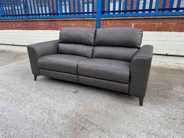 La-Z-Boy Dark Grey Leather 3 Seater Power Recliner Sofa12