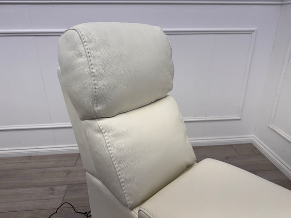 Sofology Radleigh Console White Leather Cup Holders Storage8