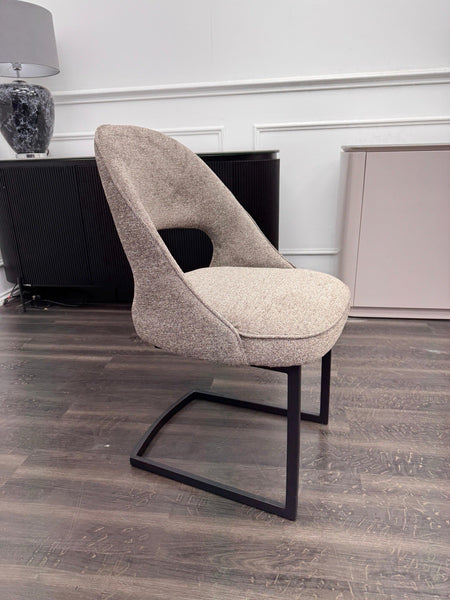 Furniture Village Tiber Truffle fabric cantilever dining chair (Pre-sale)4