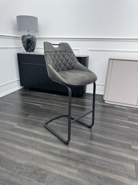 Furniture Village Warrior grey cantilever dining barstool (Pre-sale)0