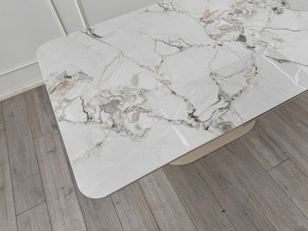 Furniture Village Avorio Large Extending Dining Table marble-effect ceramic top19