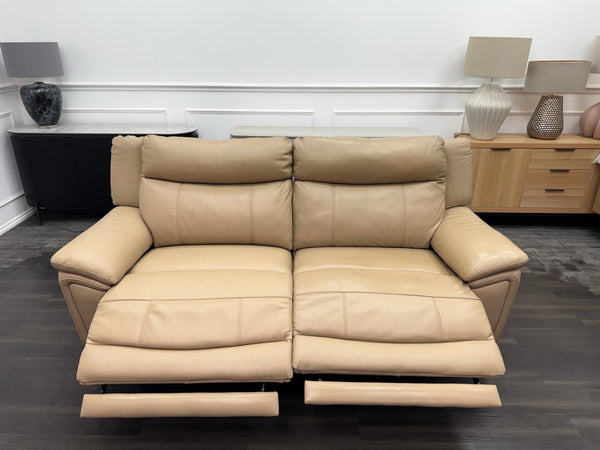 DFS Wren Power Recliner 3 Seater Sofa In Taupe Leather6
