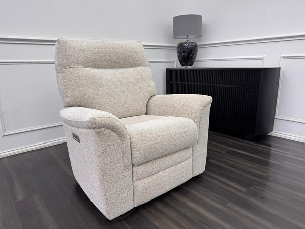 Parker Knoll Hudson 23 Beige Fabric Armchair Power Recliner & Headrest & Lumbar1