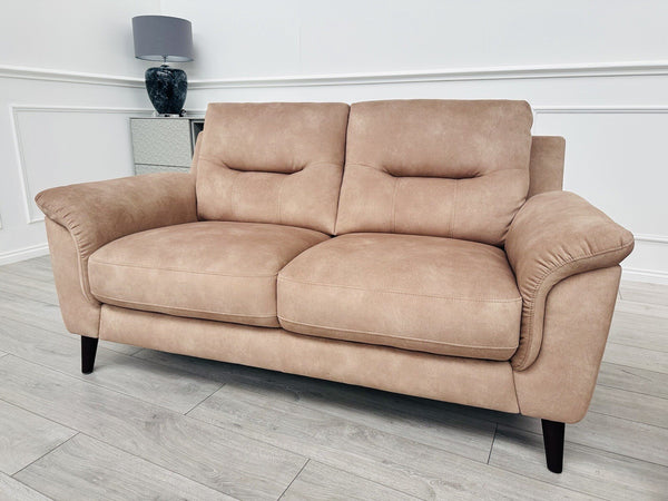 DFS Reynolds 2 Seater Sofa in Beige/Camel Soft Fabric4