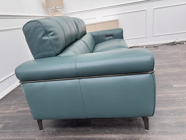 Furniture Village Homestage Lake Green 3 Seater Sofa Power Recliner + Headrest5