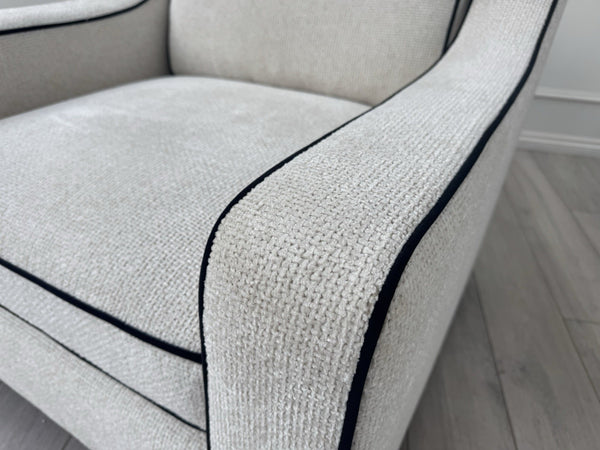Furniture Village Celine Ivory Cream Woven Fabric Static Armchair3