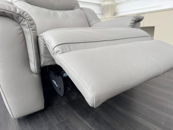 G Plan Firth Grey Leather Power Recliner Armchair1