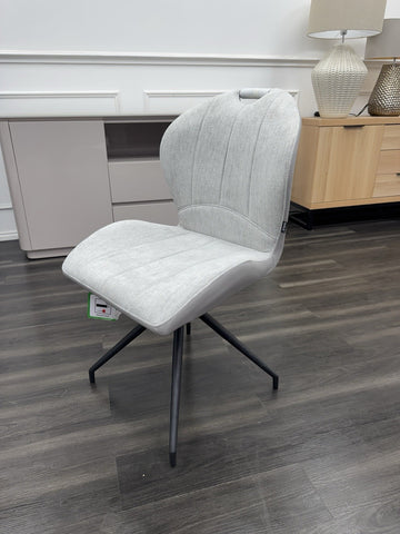 FV Akante Raul Swivel Dining Chair Silver Fabric With Handle  (Choose Quantity)0