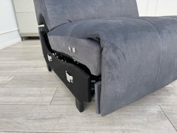 Sofology Marvella Flecked Charcoal Grey Velvet Middle Section Power Recliner12