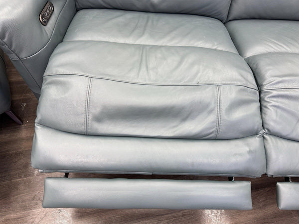 Sofology Renato Power Recliner 3 + 2 Seater Sofa Set Green Leather7