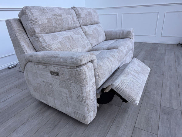 G Plan Thornbury 3 Seater Sofa Patterned Beige Fabric Power Recliner4