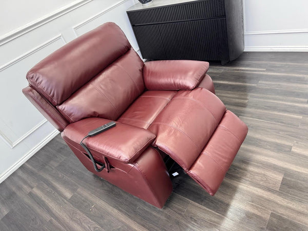 Furniture Village Moreno Lift and Rise Recliner Armchair Burgundy Leather22