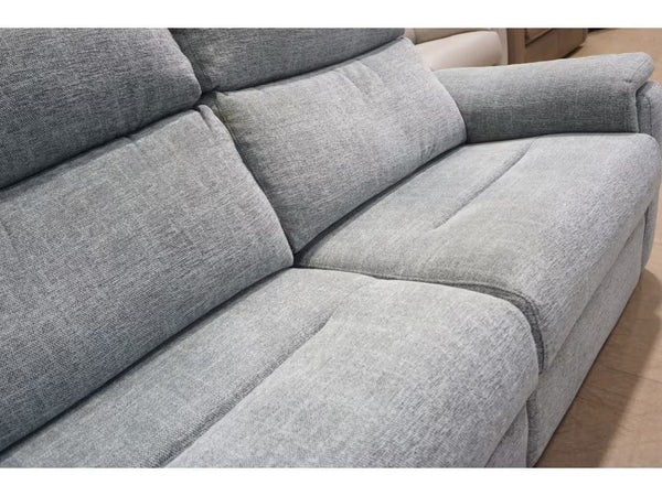 G Plan Thornbury dali sky fabric power recliner 3 seater sofa -headrest & lumbar3
