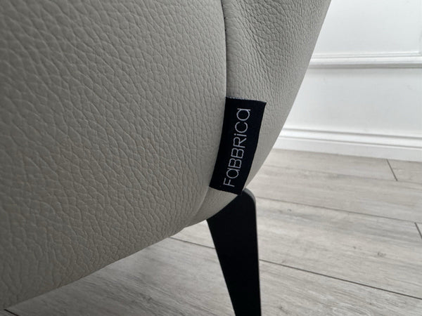Fabbrica Accent Chair Grey Genuine Leather8