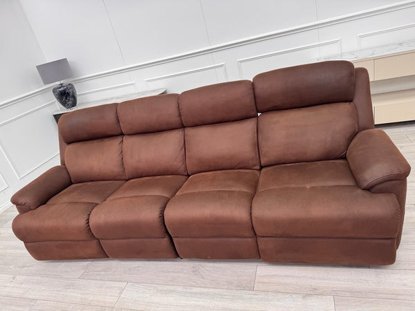 Sofology Gracie 4 Seater Power Recliner Sofa In Brown Material12