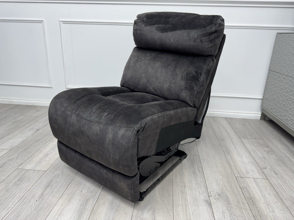 Sofology Radleigh Middle Section Power Recliner & Headrest Velvet Charcoal Grey11