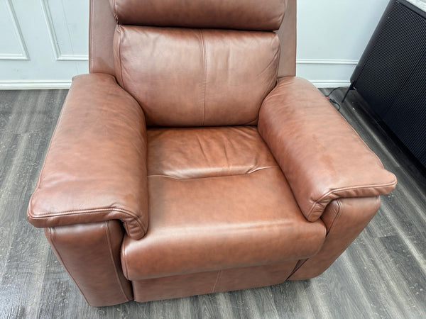 G Plan Thornbury Brown/Chestnut Leather Power Recliner Armchair10