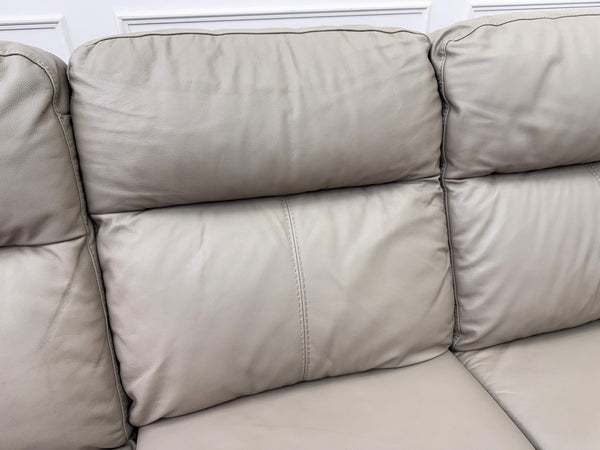 Furniture Village TOUCH 3 Seater Power Recliner Sofa Taupe Leather4