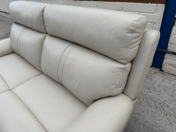 LA-Z-BOY WINCHESTER LEATHER POWER RECLINER 3 SEATER SOFA & ARMCHAIR SET - Cream11