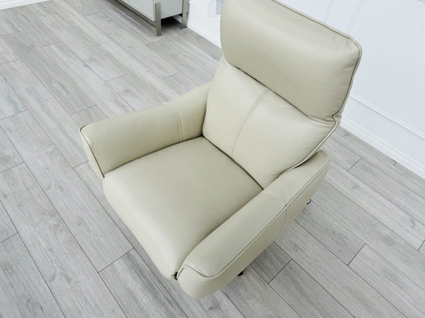 New Gillies Trent TVCH TV Reclining Chair, Feather Grey Genuine Leather RRP£19997