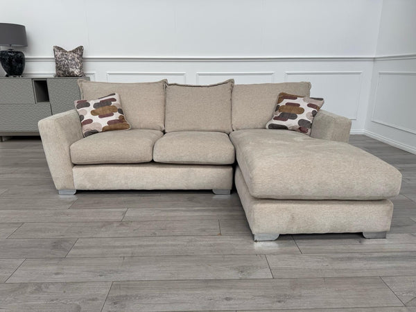 Furniture Village Sofia Beige Fabric Corner Sofa with Chaise End11