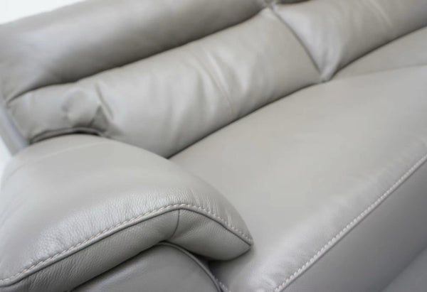 Furniture Village Grey Leather Standard 3 & 2 Seater Sofa Set1