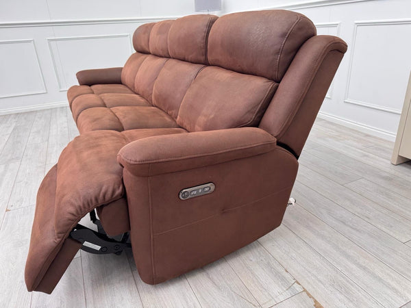 Sofology Gracie 4 Seater Power Recliner Sofa In Brown Material15