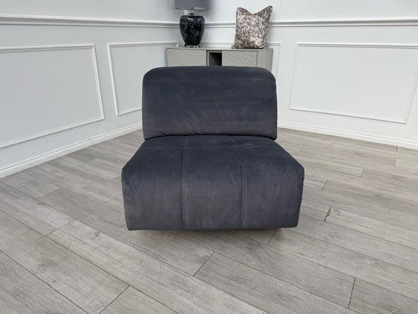 Sofology Marvella Flecked Charcoal Grey Velvet Middle Section Power Recliner15