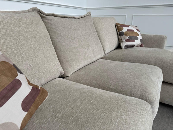 Furniture Village Sofia Beige Fabric Corner Sofa with Chaise End12