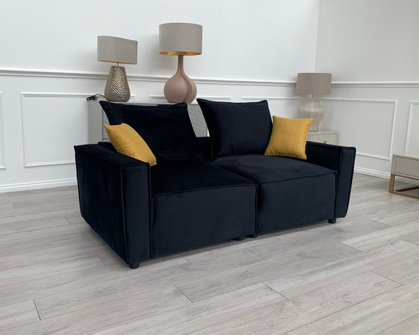 New Black 2 Seater Split cinema sofa style (Delivery Available)1