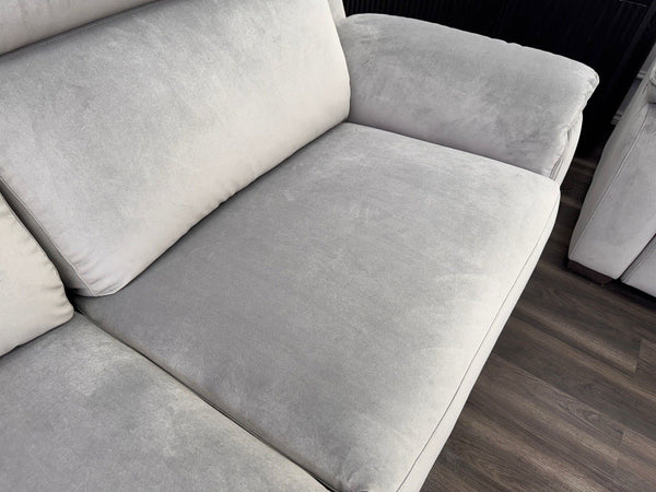 Furniture Village 3+3 Seater Sofa Set Power Recliner Grey Velvet16