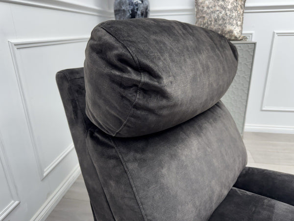 Sofology Radleigh Middle Section Power Recliner & Headrest Velvet Charcoal Grey8