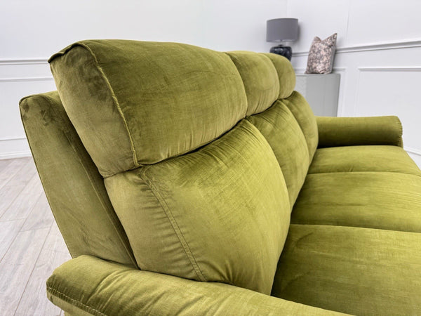 Sofology Parker Static 3 Seater Green Fabric Sofa10