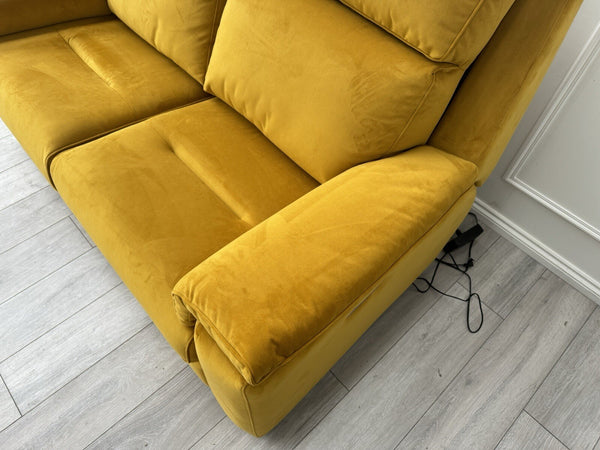 G Plan Thornbury/Harper 2+2 Seater Sofa Set Power Recliner Mustard RRP £75909