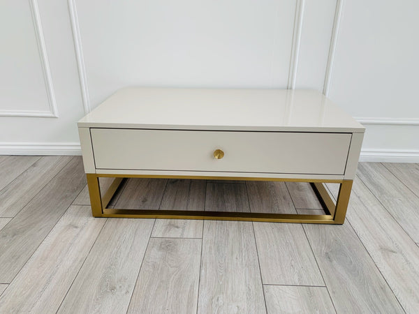 BRAND NEW Fosse Coffee Table - High Gloss Taupe8