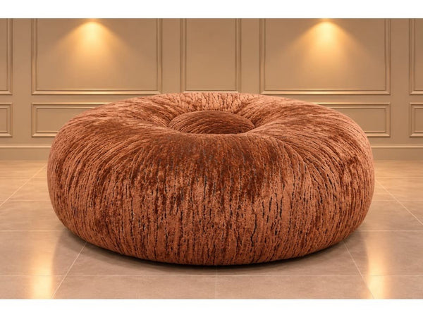 Duresta designer patterned fabric large circular footstool0
