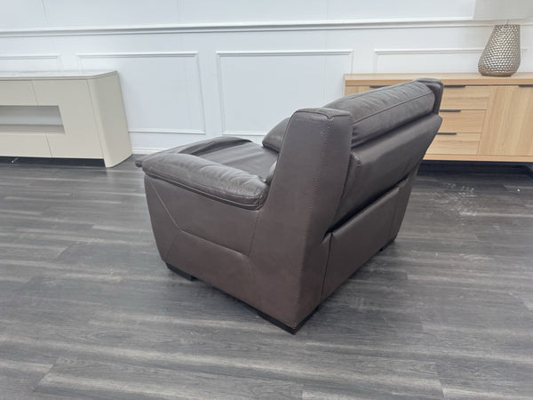 DFS Manual Recliner Armchair Brown Leather9