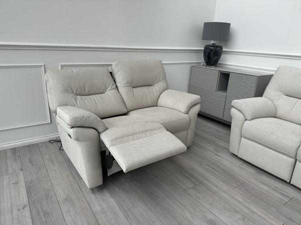 G Plan Seattle Cream Fabric 2+2 Seater Power Recliner Sofa Set2