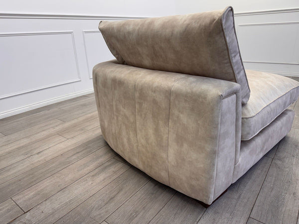 Sofology Emperor Modular Corner Unit Section Ivory/Cream Velvet Fabric3