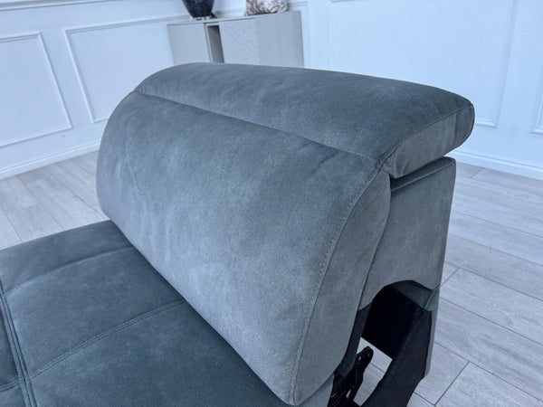 Sofology Marvella Flecked Mineral Green Velvet Middle Section Power Recliner13